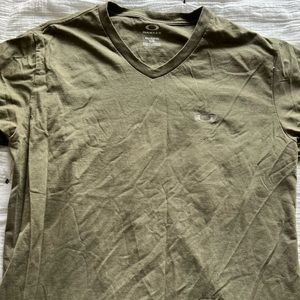 Oakley army green v neck tee shirt